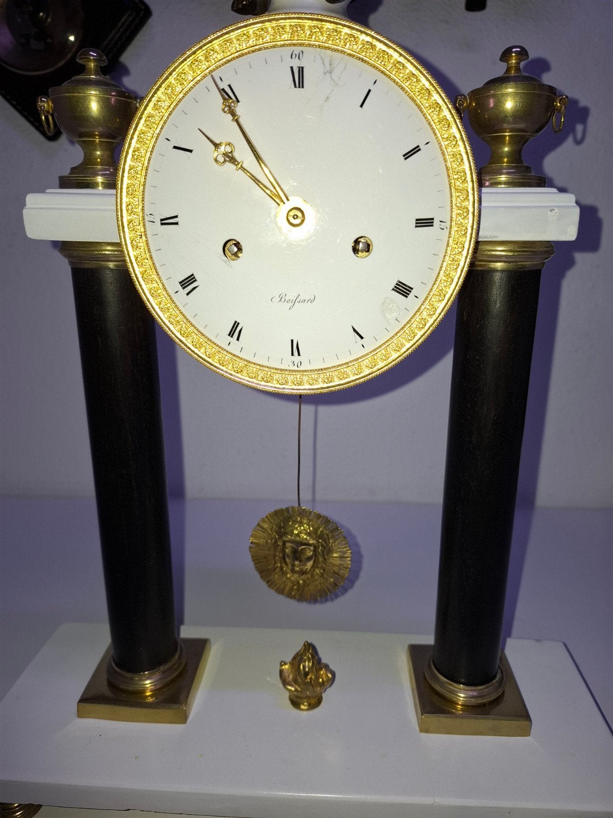 Antieke Franse pendule klok met cherubijn, Ophalen
