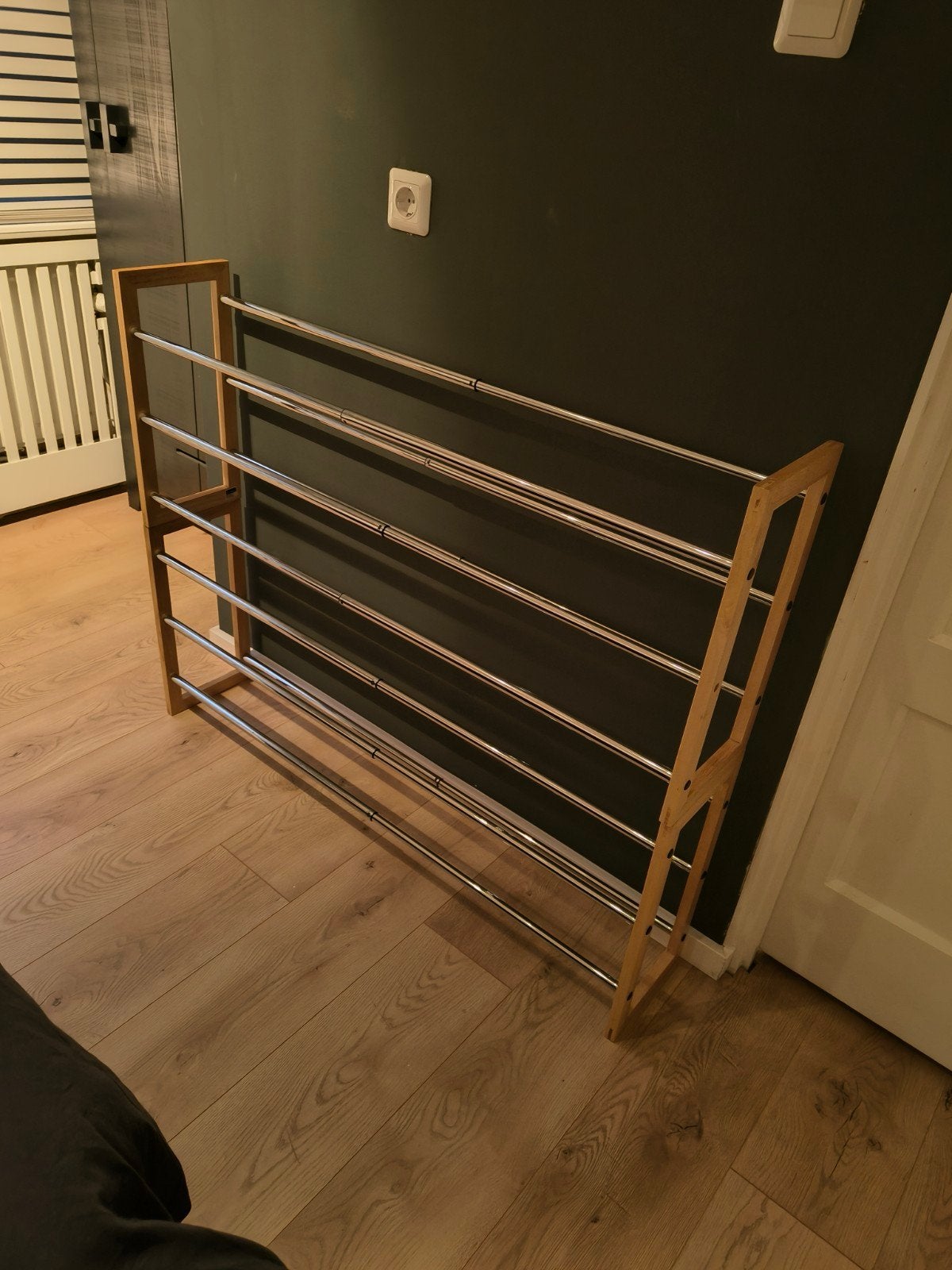 2 Verstelbare Schoenenrekken - Licht Hout & Metaal, Ophalen of Verzenden, Zo goed als nieuw