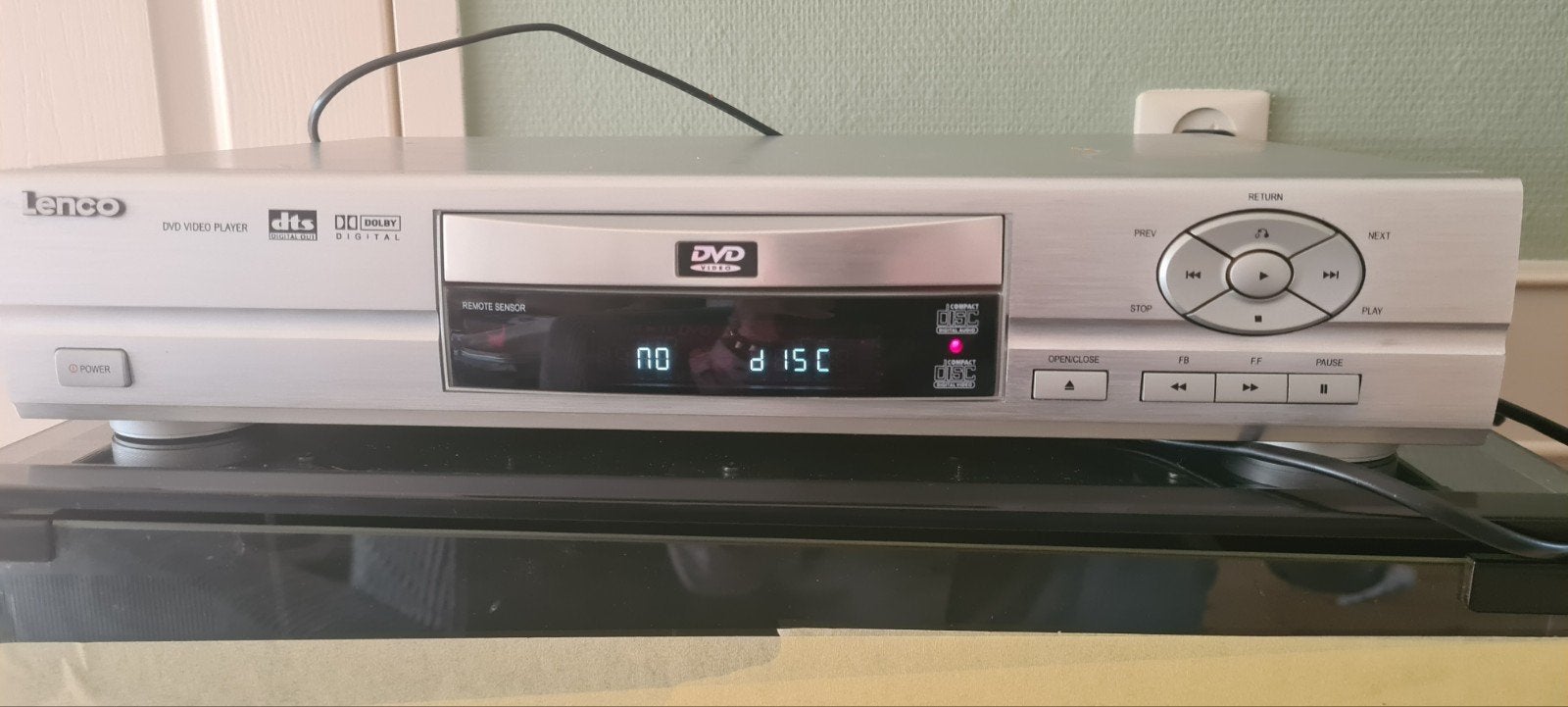 Lenco DVD Video Player - Zilverkleurige DVD-speler, Ophalen, Gebruikt, Dvd-speler, Overige merken