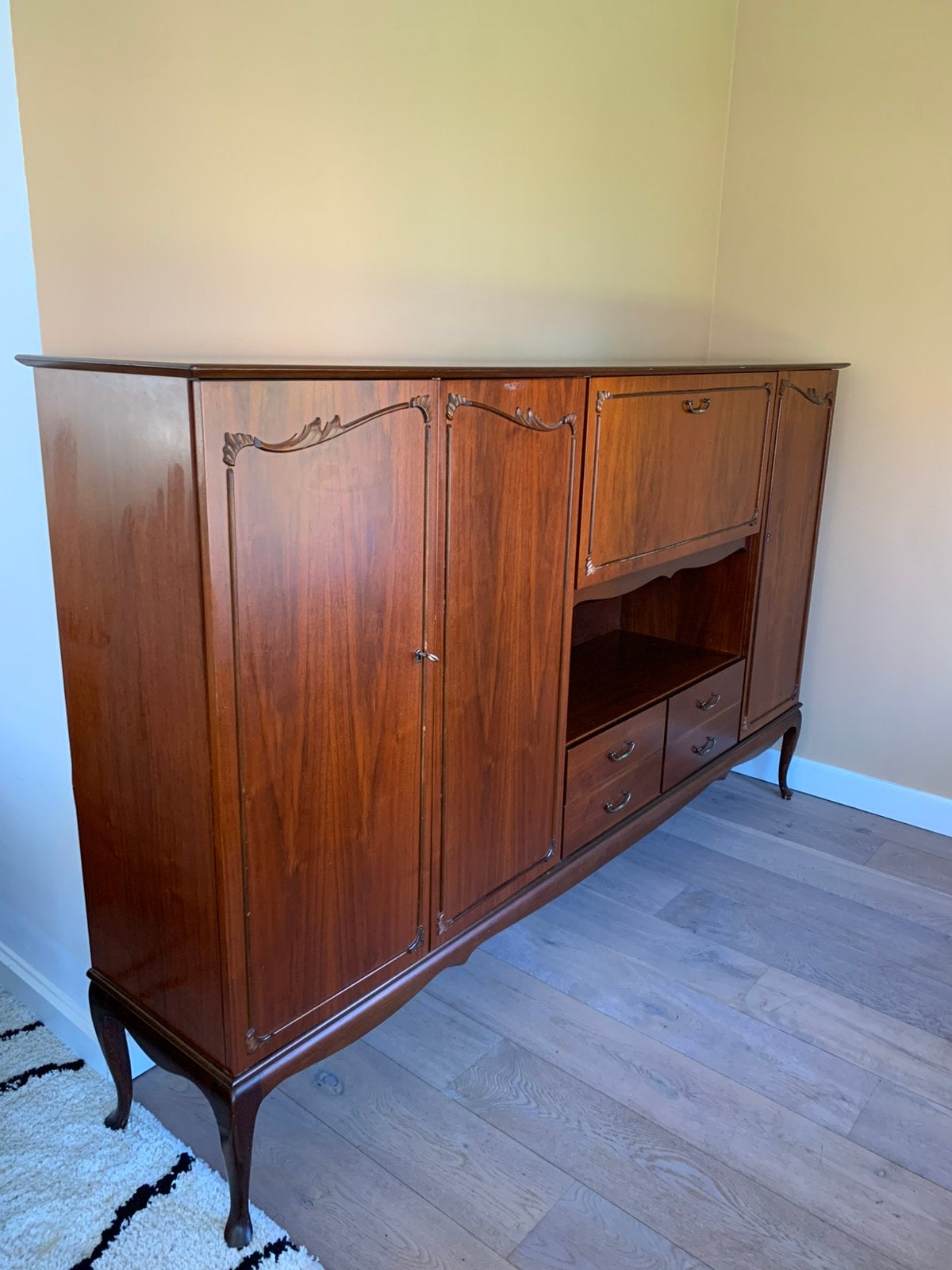 Vintage mid-century kast, Huis en Inrichting, Ophalen, Gebruikt, 200 cm of meer, 25 tot 50 cm