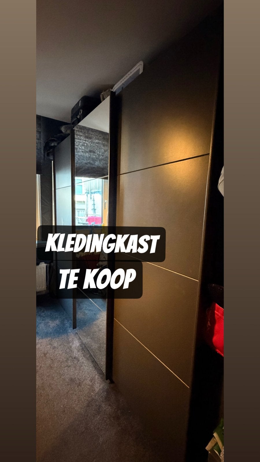 Ruime kledingkast met drie schuifdeuren, Ophalen, Gebruikt, 100 tot 150 cm, 200 cm of meer