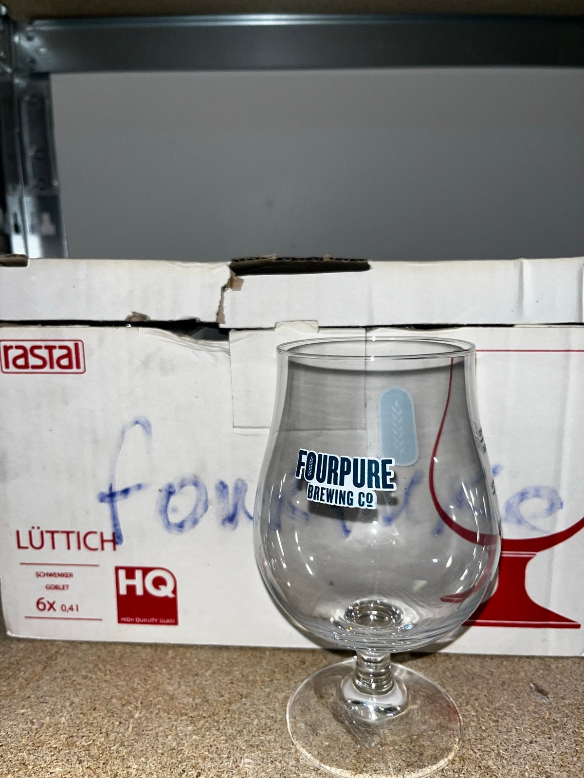 Fourpure Brewing speciaalbier glazen - set van 6, Ophalen of Verzenden, Nieuw, Glas of Glazen, Overige merken