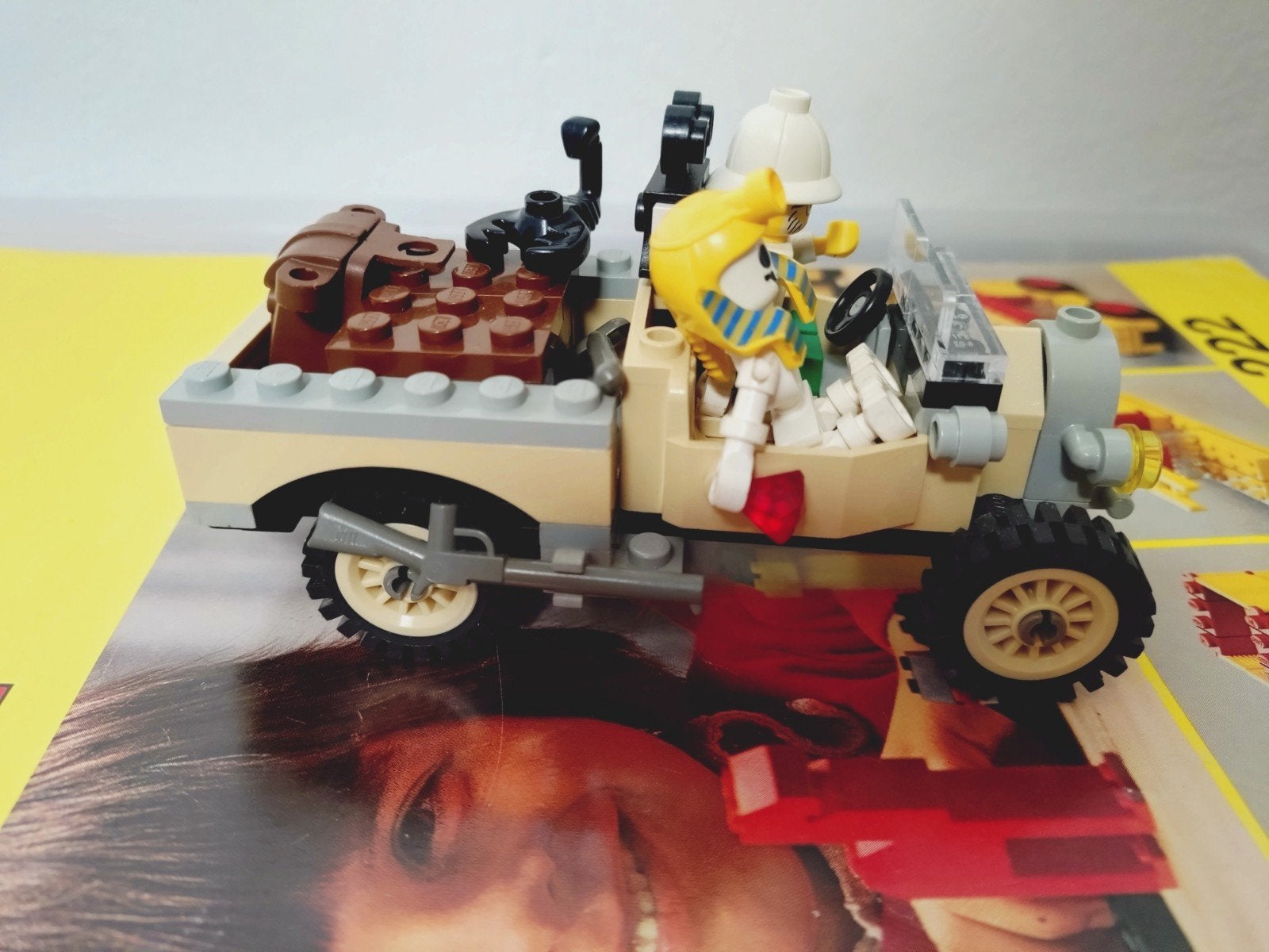 2 LEGO Adventurers sets: Woestijn Jeep en Egyptische Tombe, Gebruikt, Overige thema's, Compleet, Lego