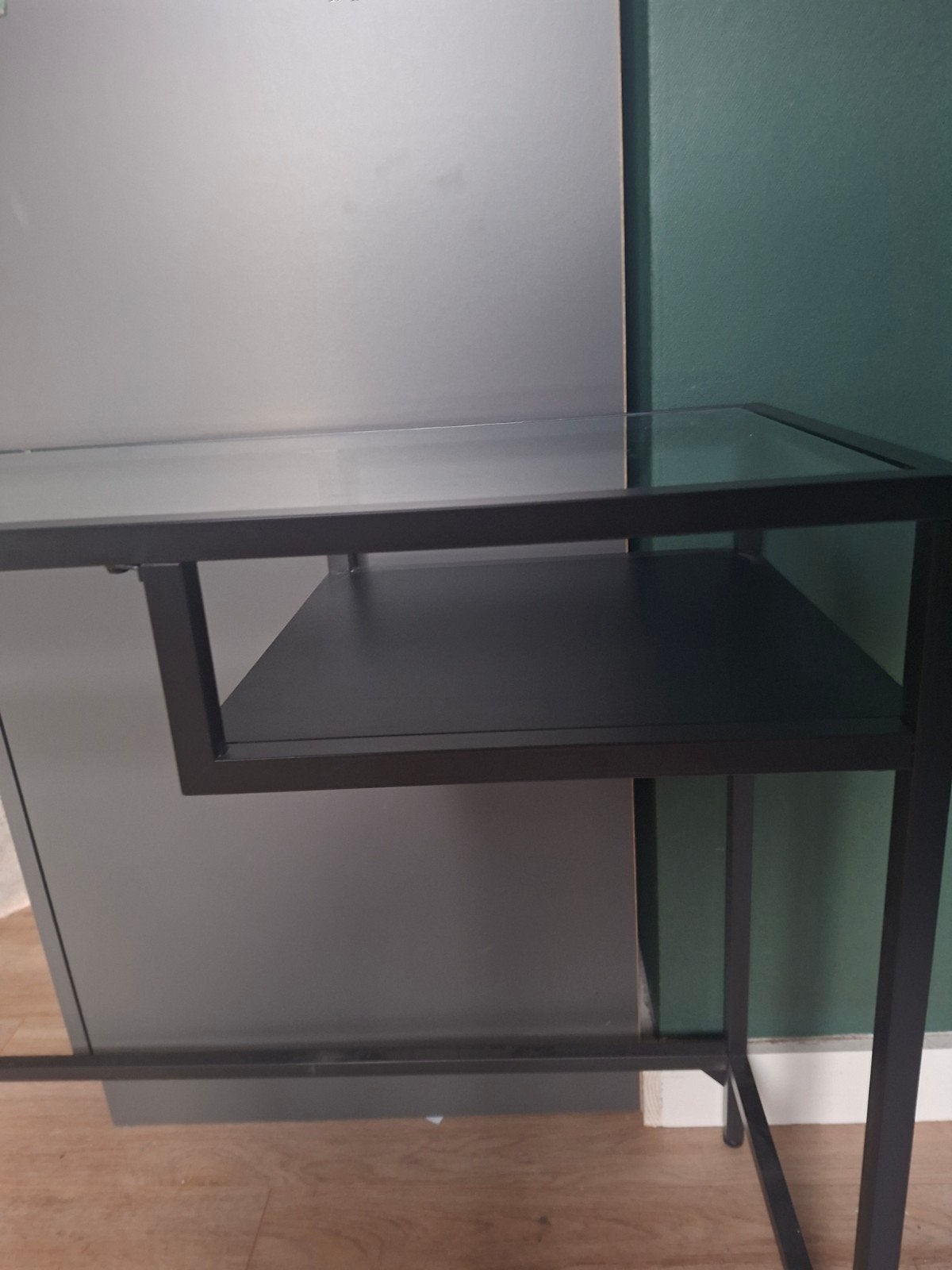 Bureau zwart en glas IKEA, Ophalen, Gebruikt, 36 cm, 100 cm