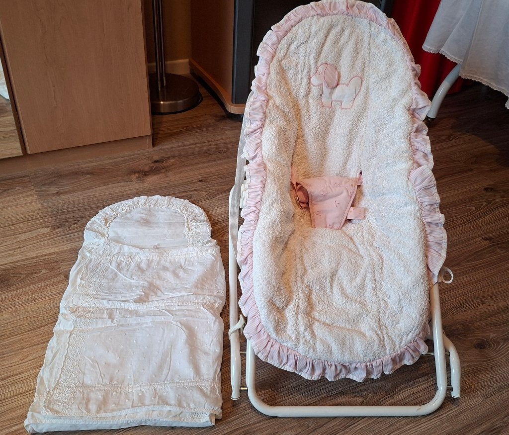 Baby wipstoeltje met toebehoren, Kinderen en Baby's, Ophalen, Gebruikt, Wipstoel, Met gordel(s) of riempje(s)