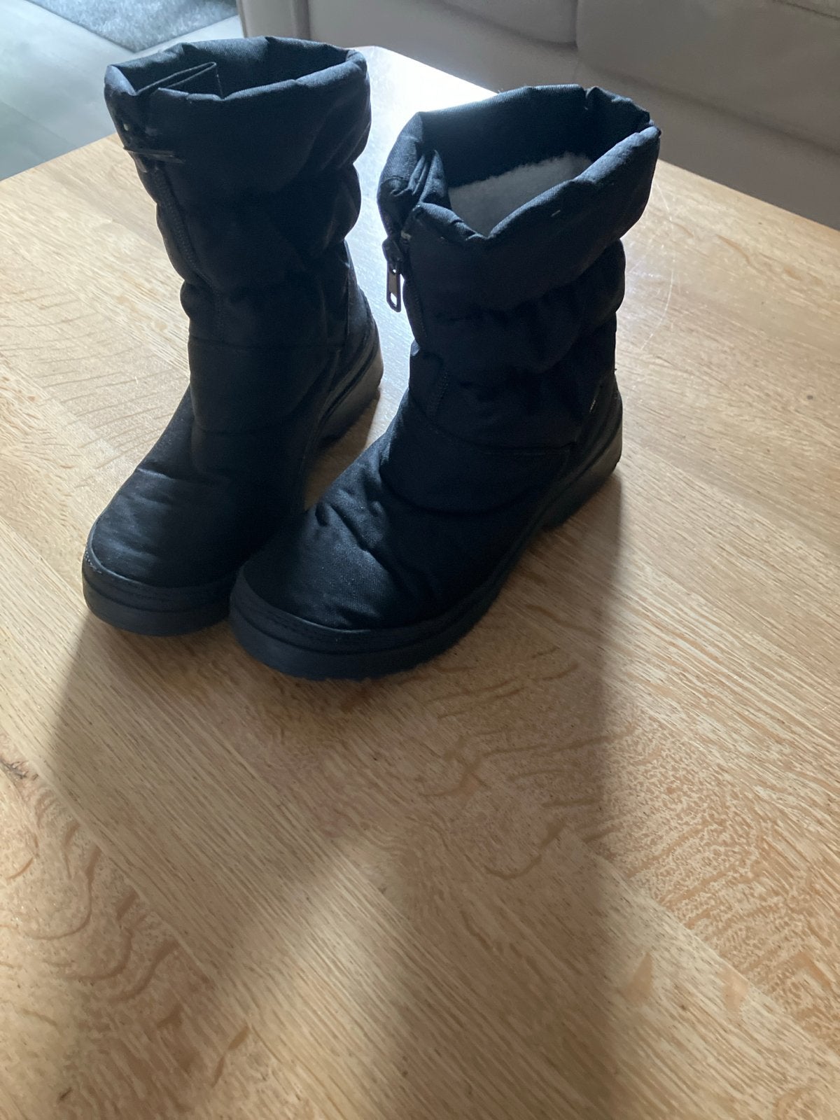 Zwarte snowboots maat 33, gedragen, Ophalen, Gedragen, Maat 34 (XS) of kleiner, Overige typen