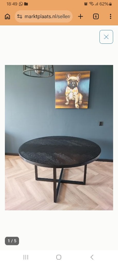 Ronde tafel, Ophalen, Overige materialen, Rond, Zo goed als nieuw