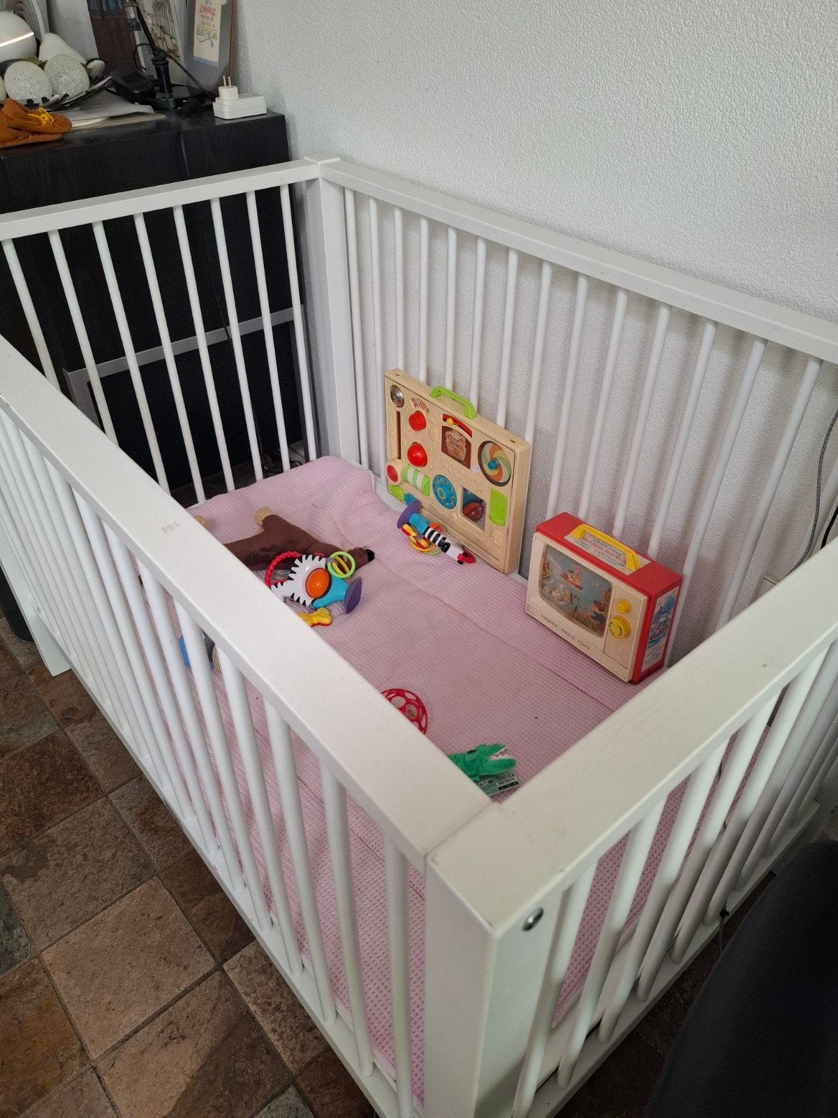 Witte Bopita tweeling box met verstelbare bodem, Kinderen en Baby's, Ophalen, Gebruikt