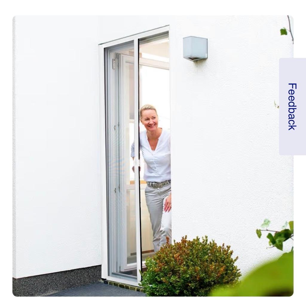 Rolbare hordeur wit 125x220 cm, Doe-het-zelf en Verbouw, Deuren en Horren, 215 cm of meer, Hordeur, Nieuw, Metaal