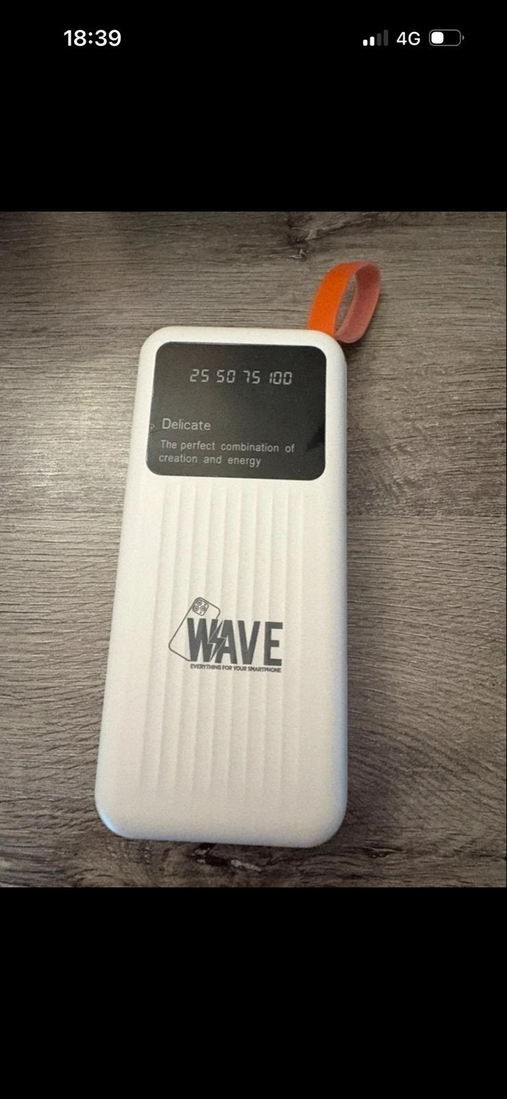 Wave Powerbank 30000 mAh met ingebouwde kabels, Telecommunicatie, Ophalen of Verzenden, Gebruikt