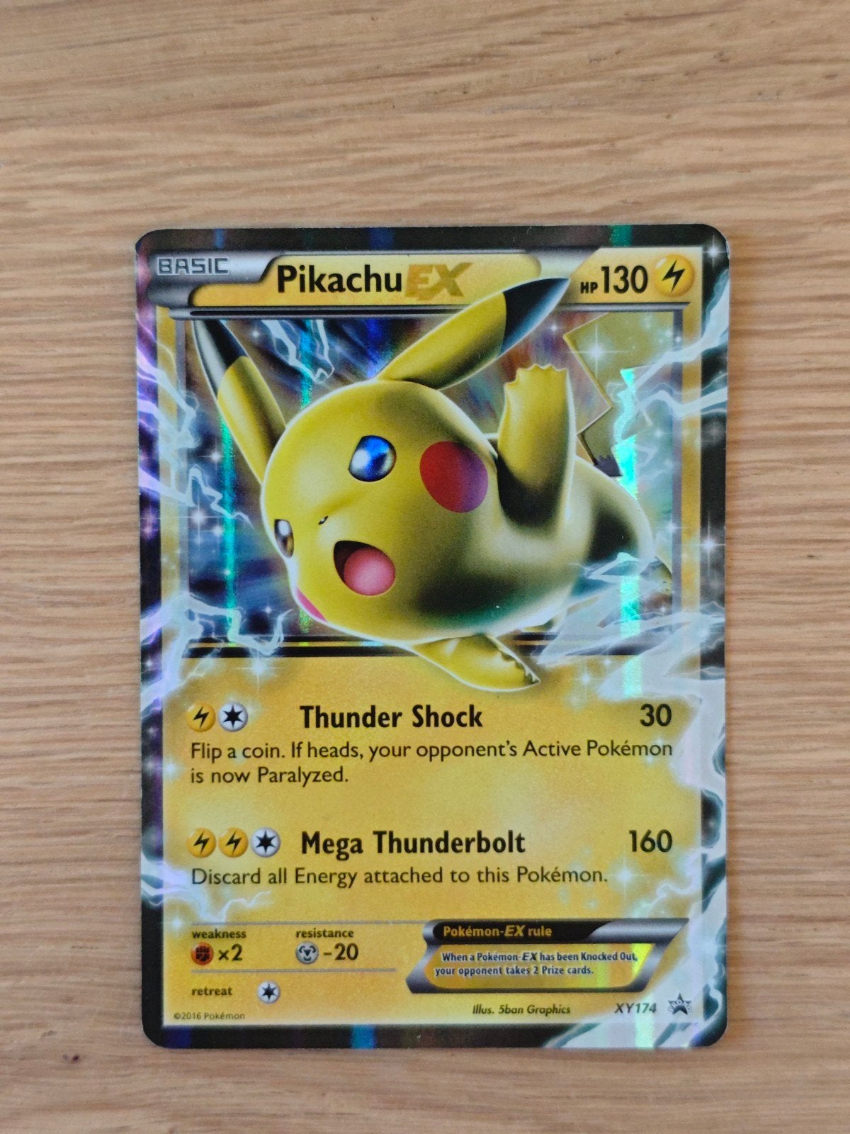 Pikachu EX XY174 Pokemon Kaart, Ophalen, Gebruikt, Losse kaart, Foil