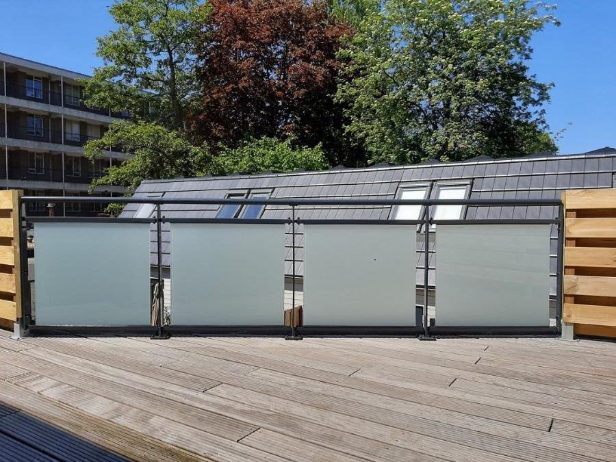 Glazen balkonhek G04 op maat - staal met glasvulling, Ophalen, Nieuw, Overige materialen, Overige typen