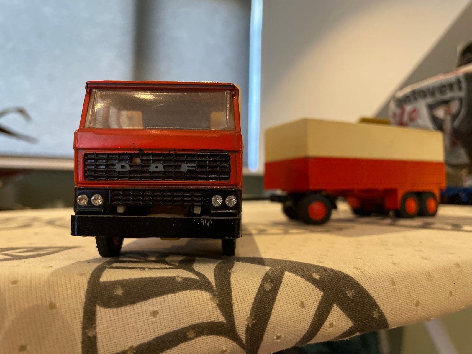 Lion CAR 58+64 DAF bakwagen met aanhanger (zie advertenties), Ophalen of Verzenden, Gebruikt, Bus of Vrachtwagen, Lion Toys