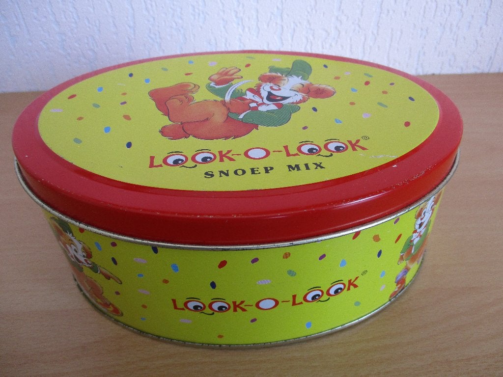 Look-o-look blik - snoepblik, Verzamelen, Ophalen of Verzenden, Zo goed als nieuw, Overige, Overige merken