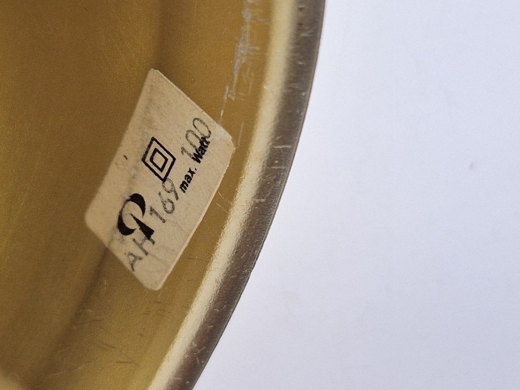 Vintage Peill & Putzler hanglamp glas messing Mid Century 60, Gebruikt, Vintage, Glas, E27 (groot)