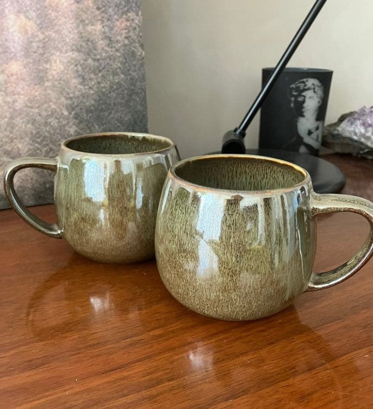 Nieuwe parelmoer mokken drinkbekers coffee mugs latte matcha, Huis en Inrichting, Keuken | Servies, Ophalen of Verzenden, Nieuw