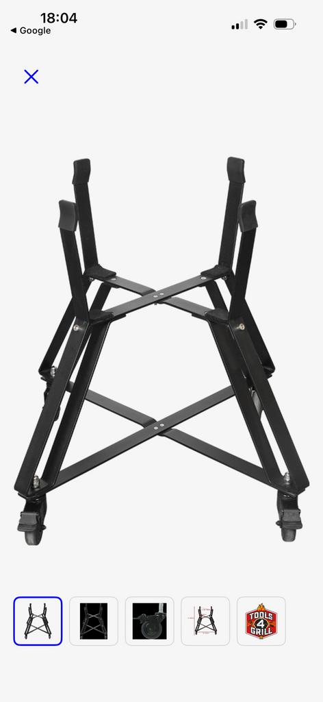 Tools4Grill Kamado Onderstel voor 21 Inch BBQ's. Verrijdbaar, Ophalen, Zo goed als nieuw