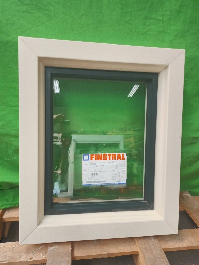 Kunststof Kiep kozijn b70 x h83,5 cm Crème   -2624-, Niet ingevuld, Kunststof, Minder dan 75 cm, Raamkozijn