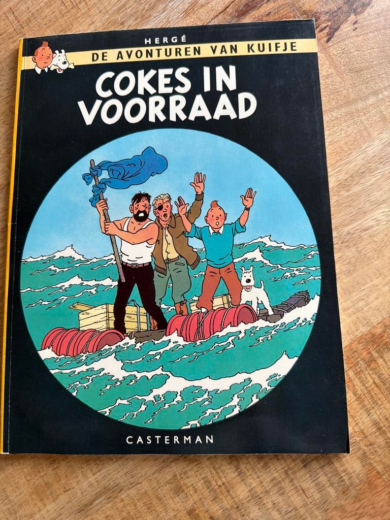 Kuifje - Cokes in Voorraad (Goede staat, scheurtje), Eén stripboek, Ophalen of Verzenden, Gelezen