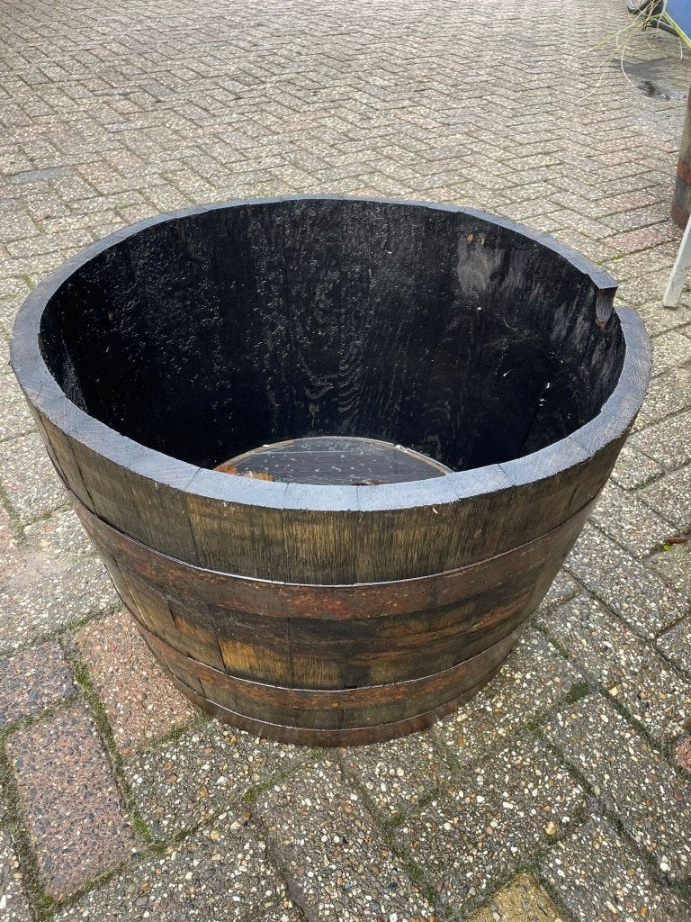 Plantenbak (wiskey vaten), Ophalen, Rond, Zo goed als nieuw, Balkon