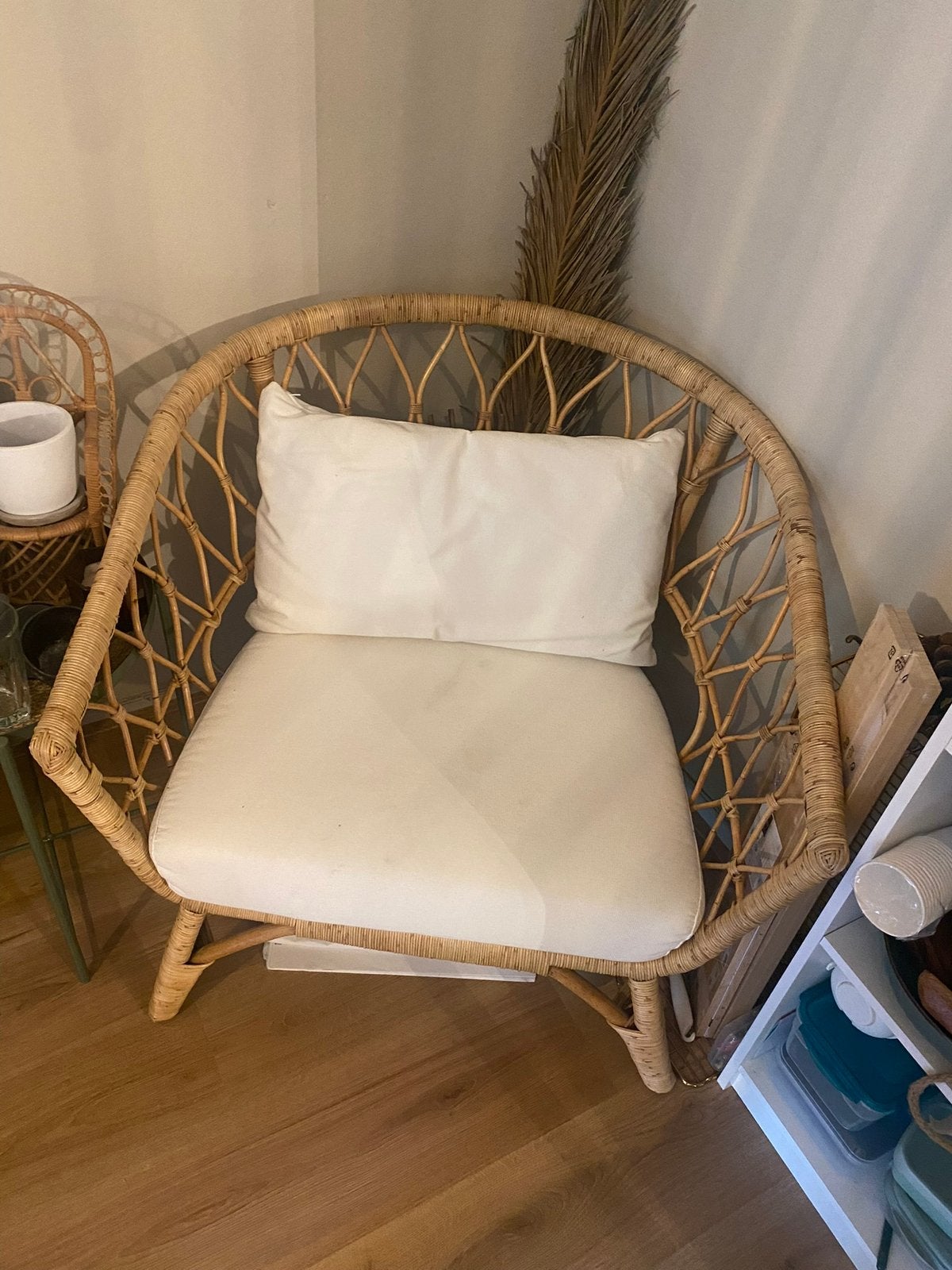 Rotan stoel groot, Ophalen
