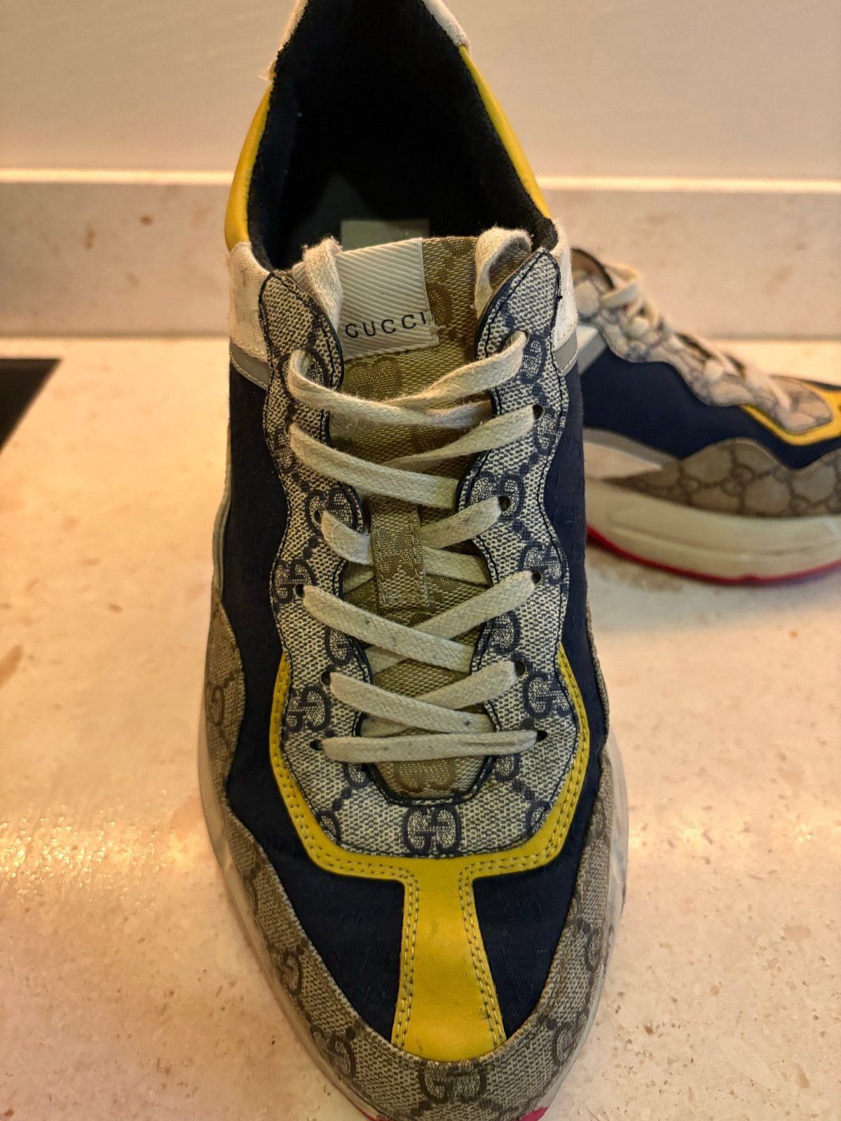 Gucci Heren Sneakers Maat 11 (maat 45), Kleding | Heren, Ophalen of Verzenden, Gedragen, Blauw, Sneakers of Gympen