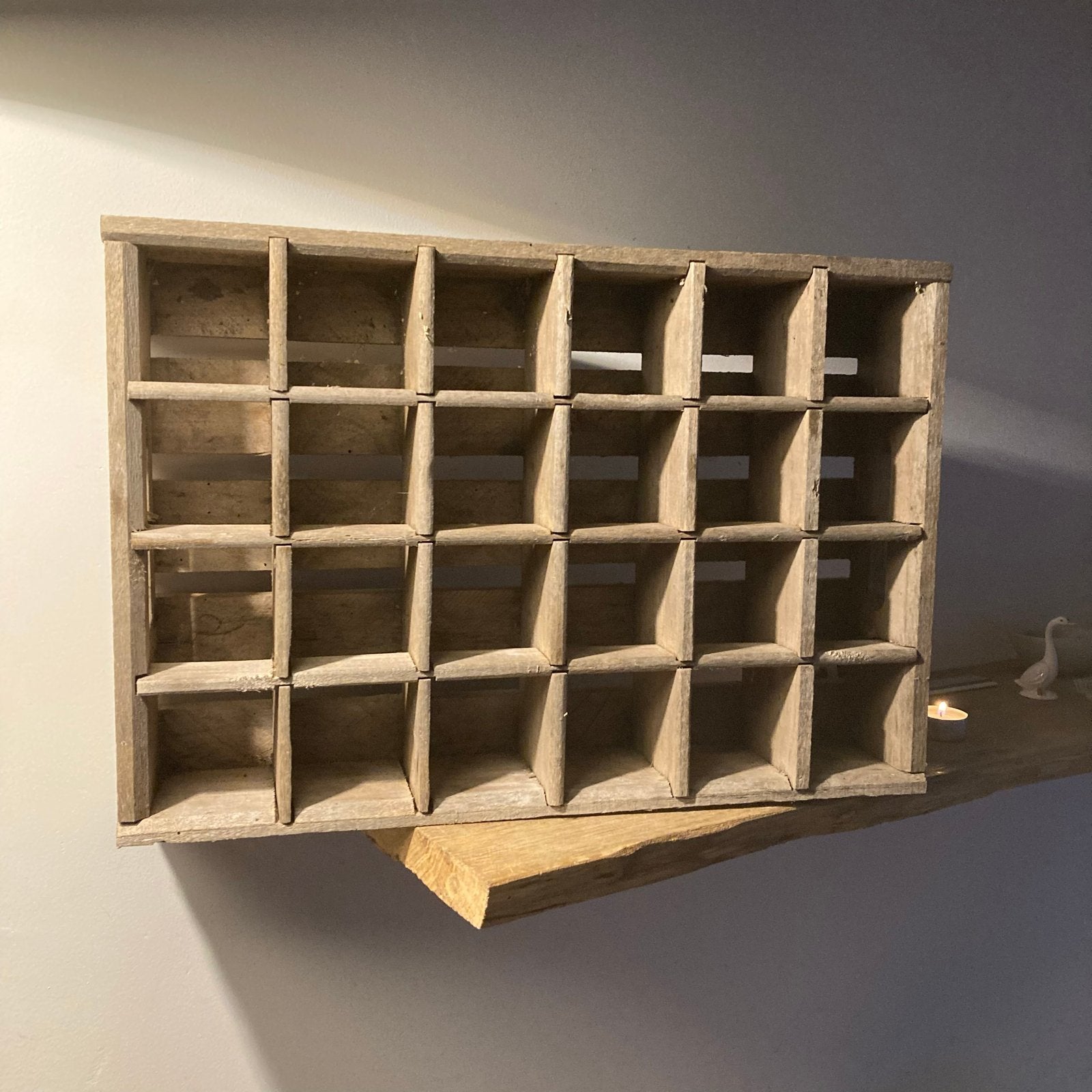 Vintage houten krat Westkapelle - 50x34 cm, Antiek en Kunst, Ophalen of Verzenden