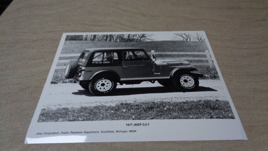 GROTE USA Persfoto  JEEP  CJ-7  ,  1977, Verzenden, Nieuw, Overige merken
