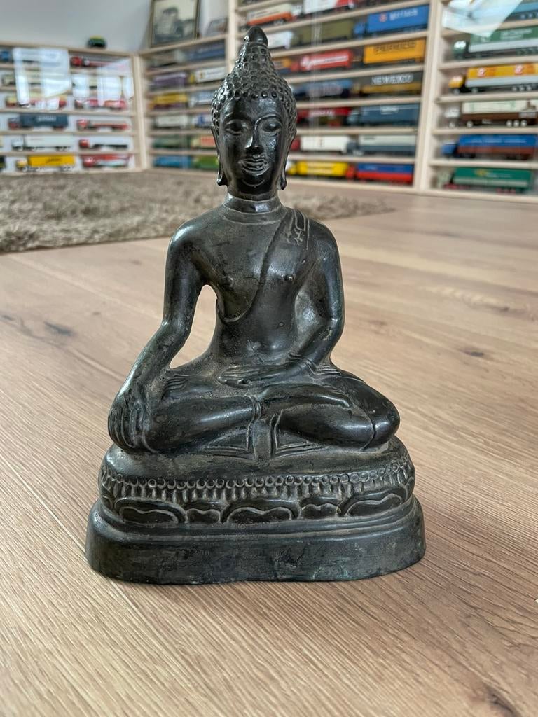 Boeddha beeldje tin., Antiek en Kunst, Antiek | Tin, Ophalen of Verzenden