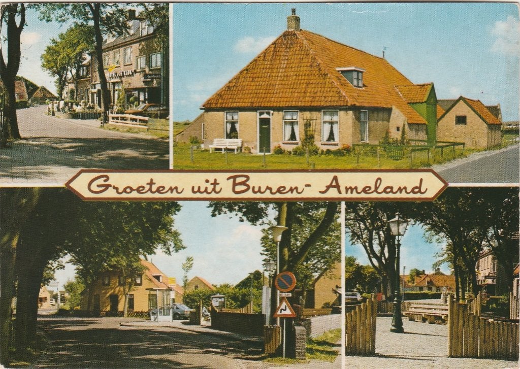 BUREN Centrum Boerderij Bushalte Groeten, Verzenden, 1980 tot heden, Gelopen, Waddeneilanden
