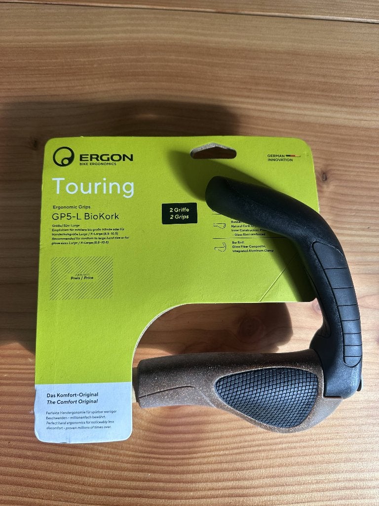 Ergon GP5-L BioKork Ergonomische Handvatten - Nieuw, Elektrische fiets, Overige materialen, Stuur, Nieuw
