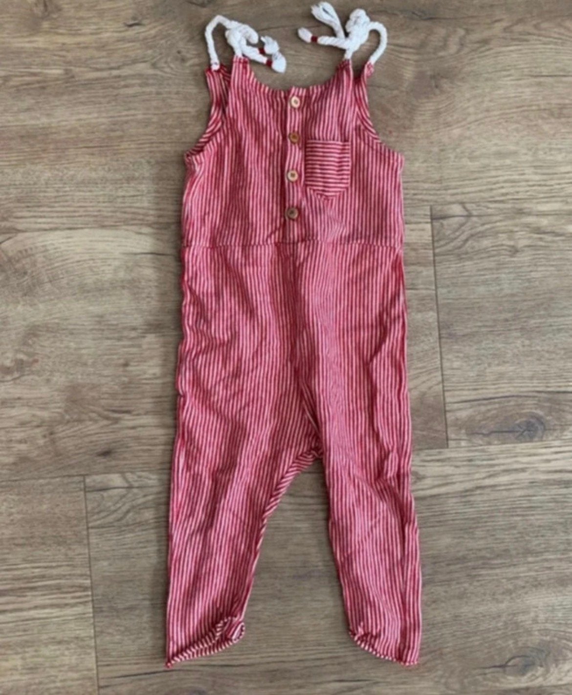 Zara Baby Girl | Tuinpak / Sallopette | Maat 80 | Gestreept, Meisje, Ophalen of Verzenden, Zo goed als nieuw, Zara