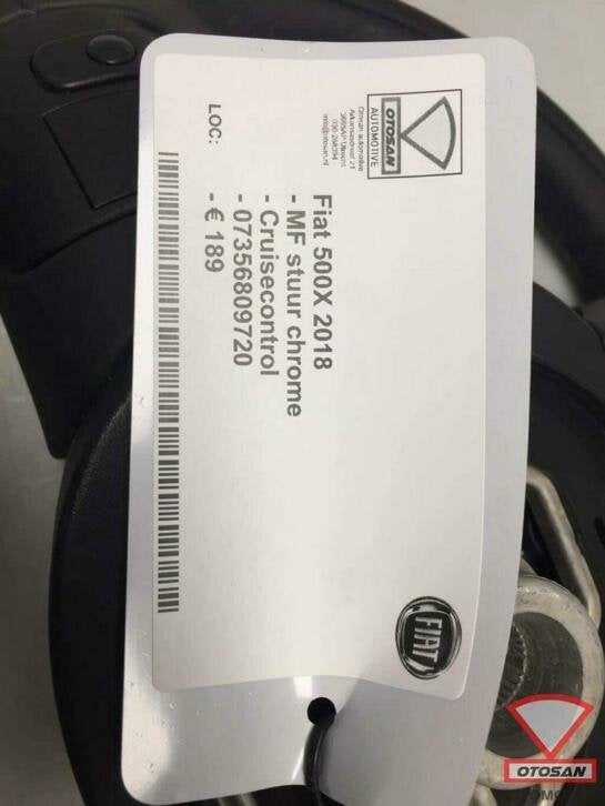 fiat 500x 2018 stuur chrome mf cruise control 07356809720, Auto-onderdelen, Gebruikt, Stellantis Europe S.p.A., Ophalen of Verzenden