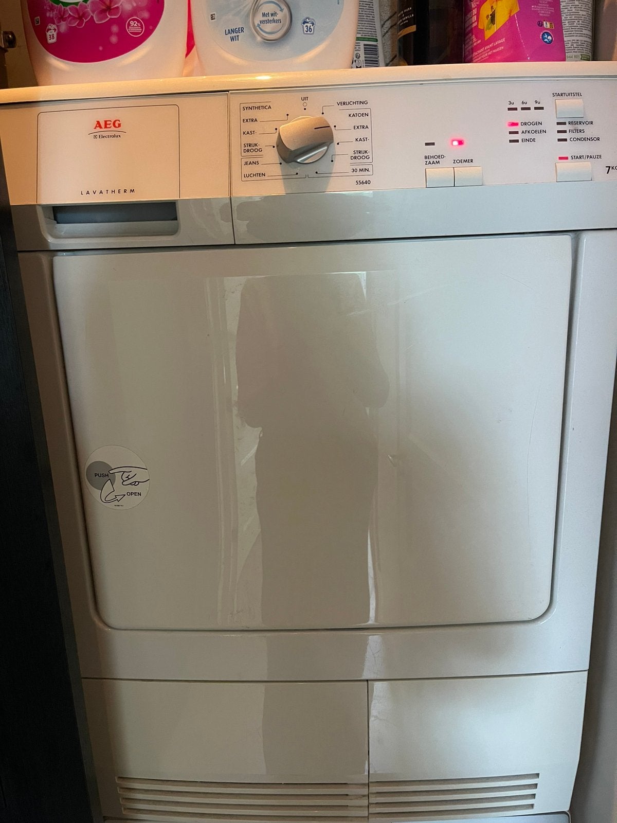 Aeg wasdroger., 6 tot 8 kg, Ophalen, Gebruikt