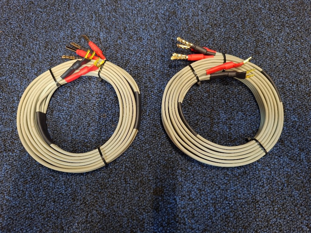 2 x 3.00 meter van den Hul M.C The Sky-Track Biwire Kabels, Ophalen of Verzenden, Gebruikt, 2 tot 5 meter, Luidsprekerkabel