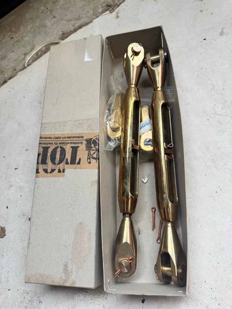 Bronzen Wantspanners met toggles nieuw in doos (2 st.), Ophalen of Verzenden, Nieuw, Toebehoren