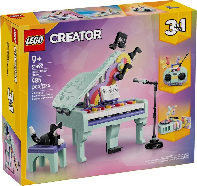 Lego Creator 3in1 31392 Piano met kat, Lego, Nieuw, Ophalen of Verzenden, Compleet