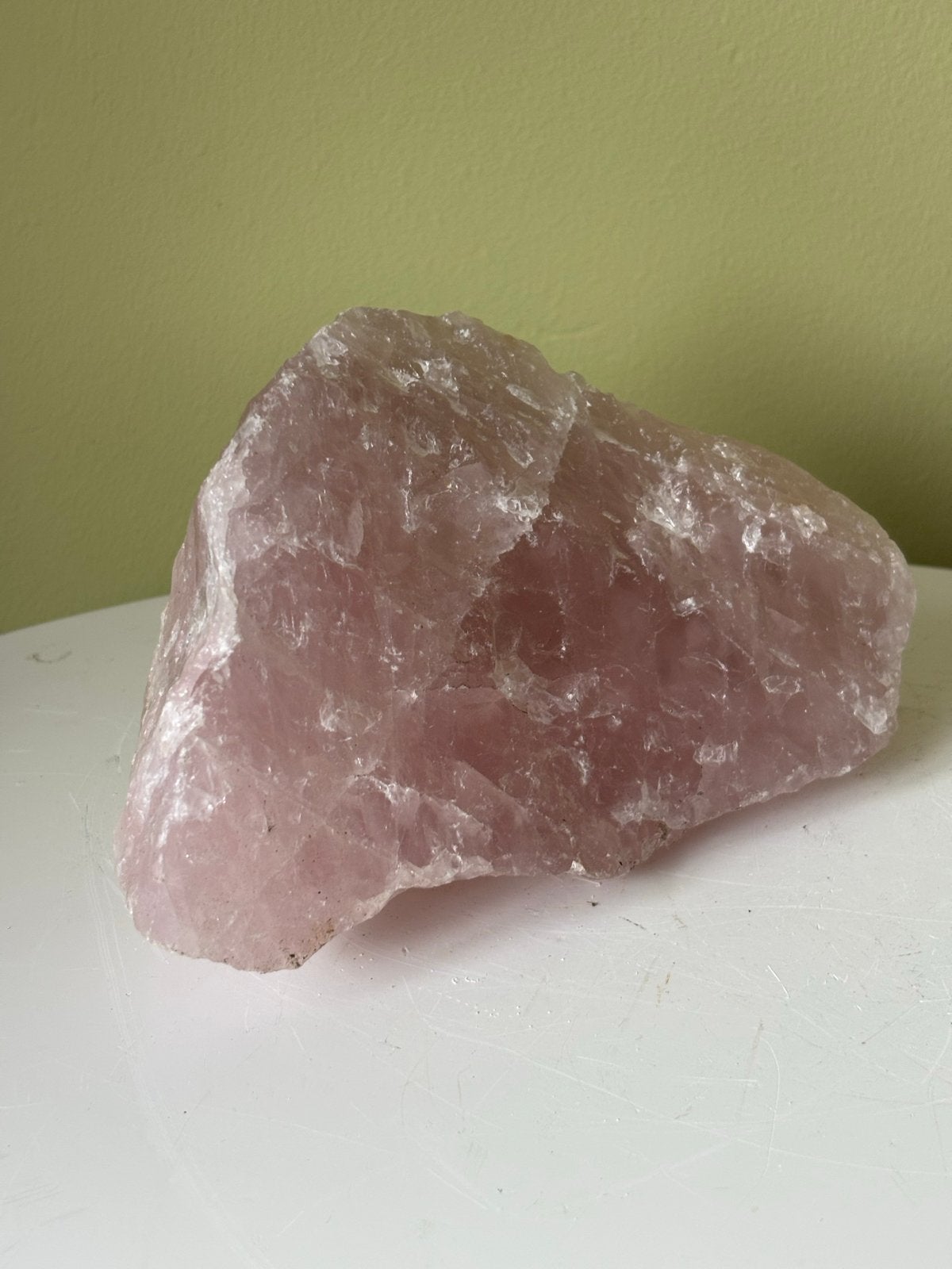 Grote ruwe Rozenkwarts Mineraal Kristal Edelsteen 1kg, Ophalen of Verzenden, Mineraal