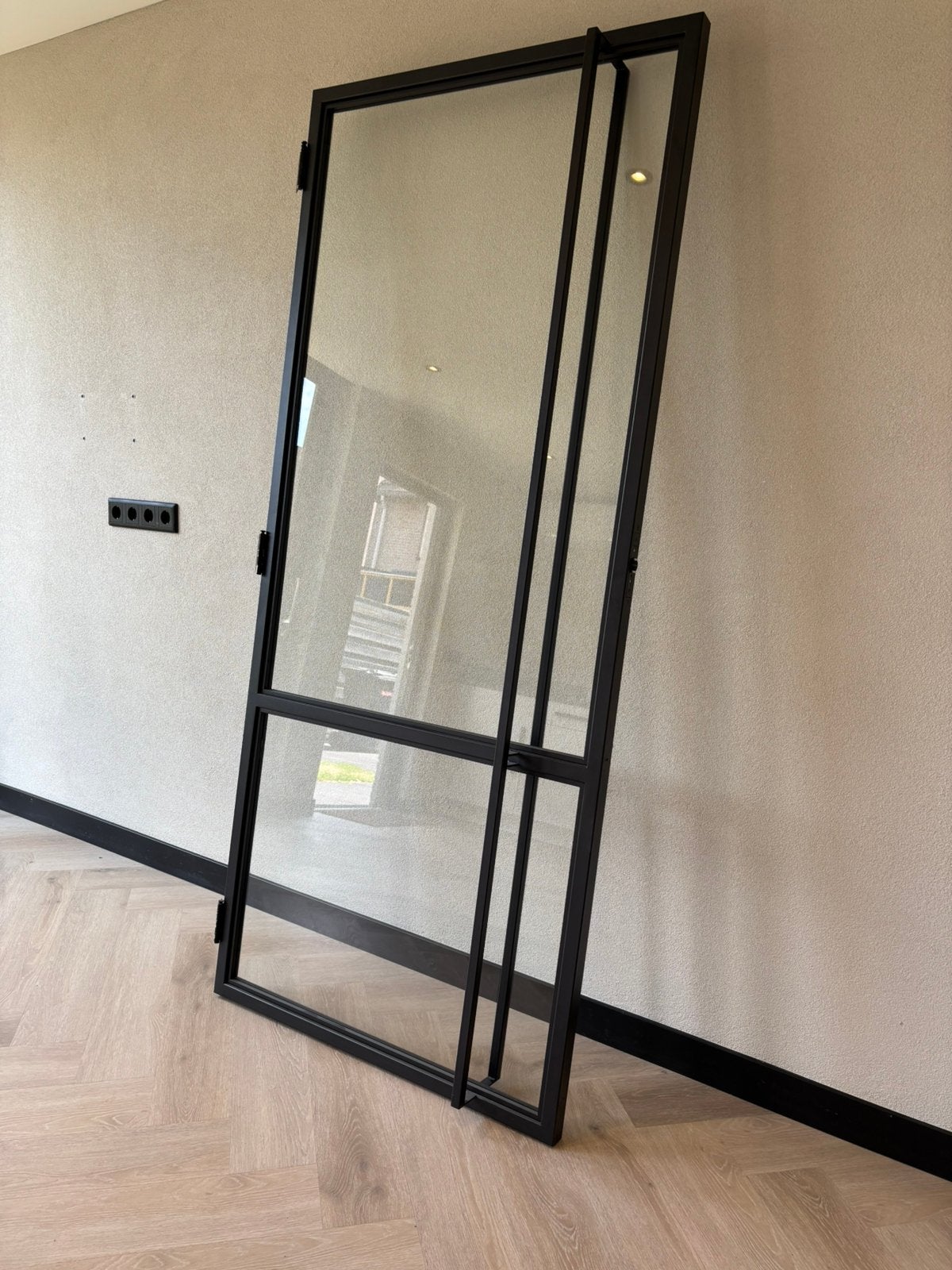 Stalen binnendeur zwart | Glas | BXH 876x2021mm, Ophalen, 80 tot 100 cm, 215 cm of meer, Binnendeur