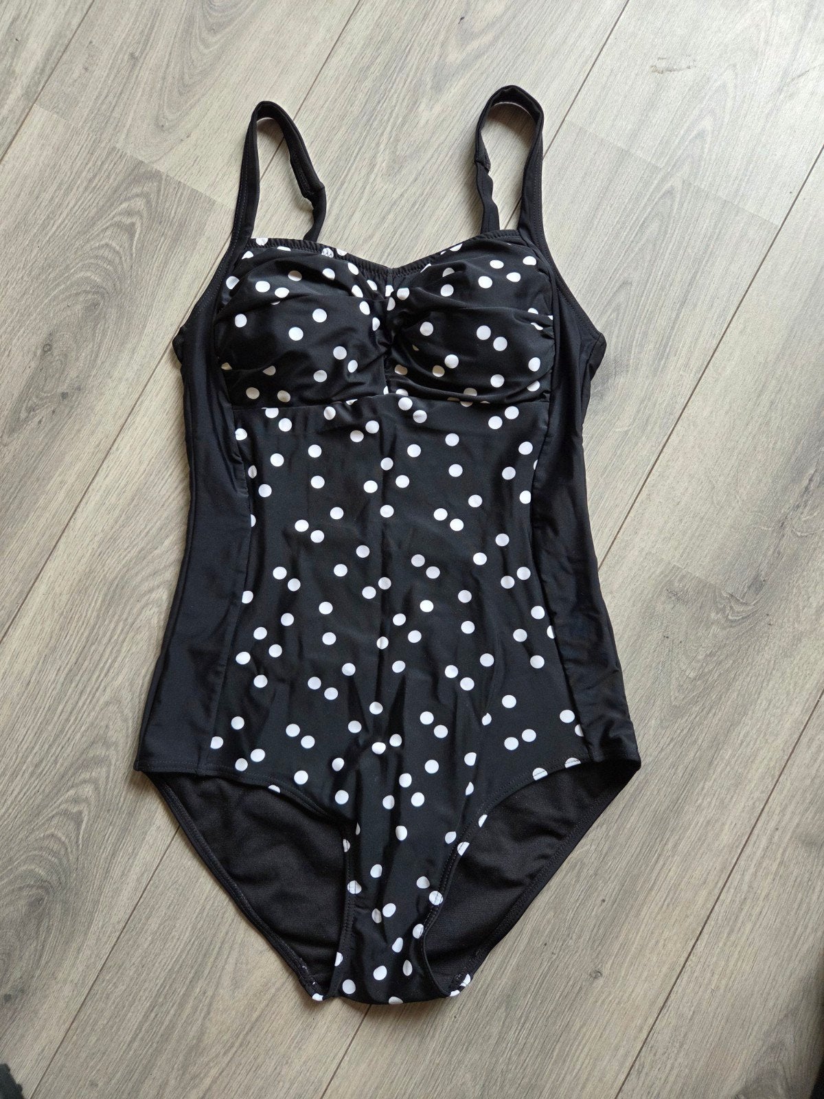 Hema polkadot badpak maat m, Ophalen of Verzenden, Zo goed als nieuw, Zwart, Badpak