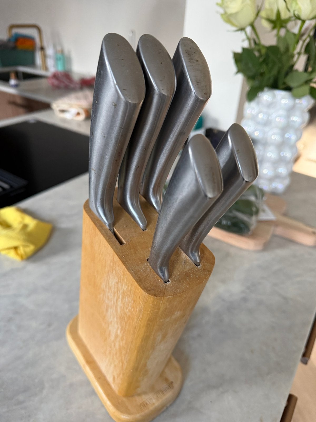 Messenblok met 5 messen - Haute Cuisine, Hout, Ophalen of Verzenden, Overige typen, Gebruikt