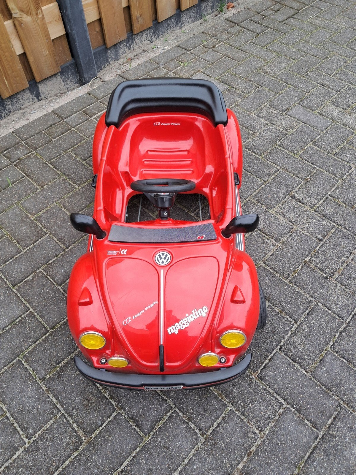 Rode Volkswagen Kever Trapauto voor Kinderen, Ophalen, Gebruikt, Trapvoertuig