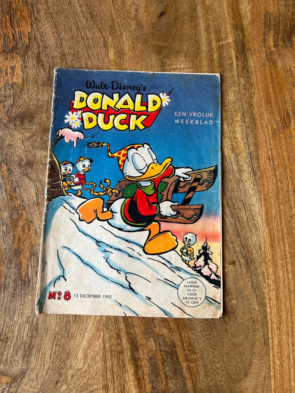 Donald Duck Weekblad 1952 nr 8   1e druk, Boeken, Eén stripboek, Ophalen of Verzenden, Gelezen