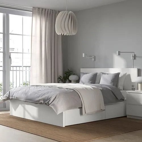 Nieuw in doos: IKEA Malm bed 140x200 INCL LATTENBODEM, Huis en Inrichting, Wit, Ophalen of Verzenden, 200 cm, 160 cm