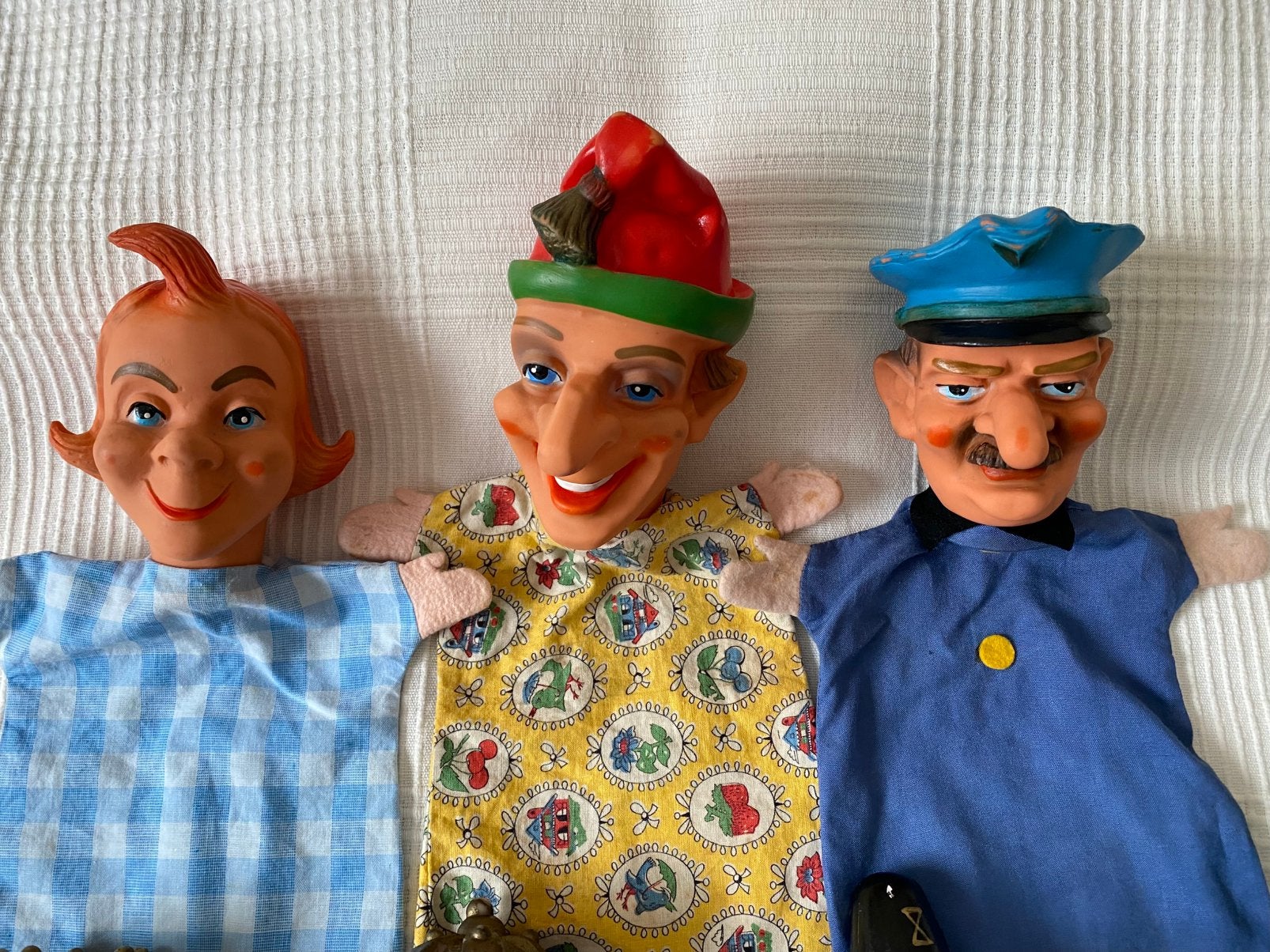 Karakteristieke vintage poppenkastpoppen in goede staat, Verzamelen, Ophalen of Verzenden, Gebruikt, Overige typen