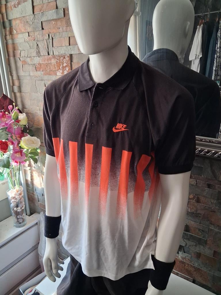 Vintage Nike Andre Agassi Hot Lava Shirt Maat M, Kleding | Heren, Maat 48/50 (M), Nike, Oranje, Ophalen of Verzenden