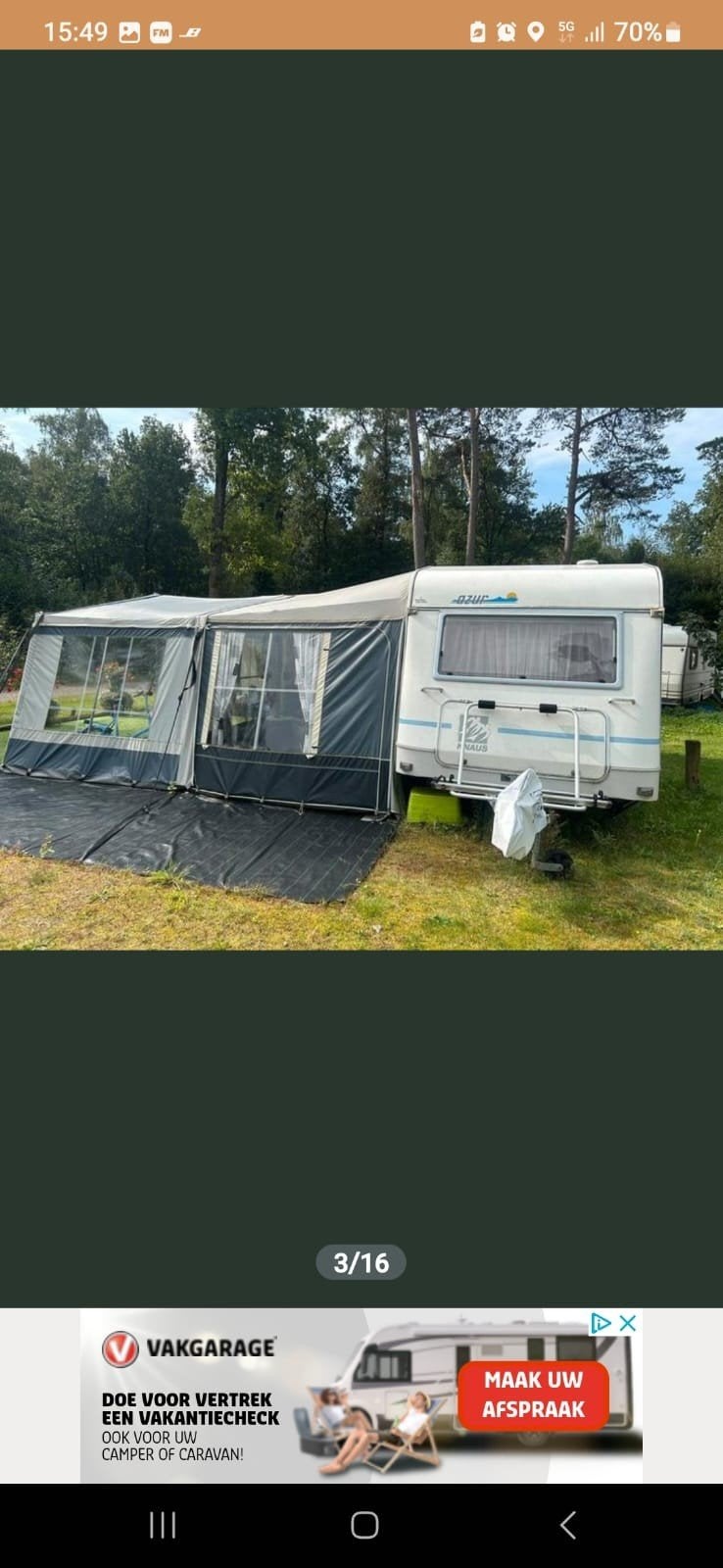 voortent en luifel compleet, Caravans en Kamperen, Ophalen, Gebruikt