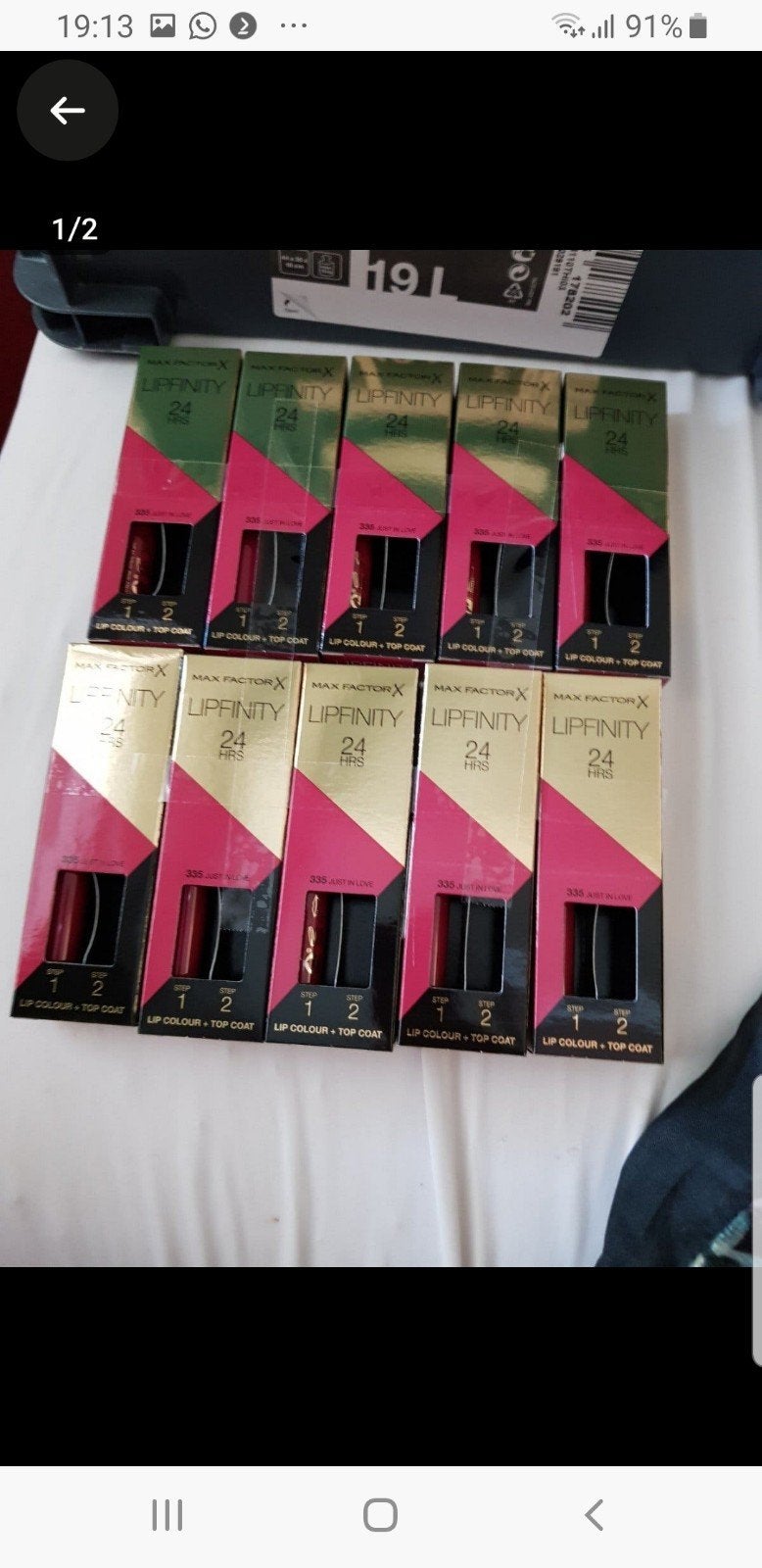 10 stuks maxfactor lipfinity zonder topcoat nr 335, Ophalen of Verzenden, Nieuw, Overige kleuren, Lippen