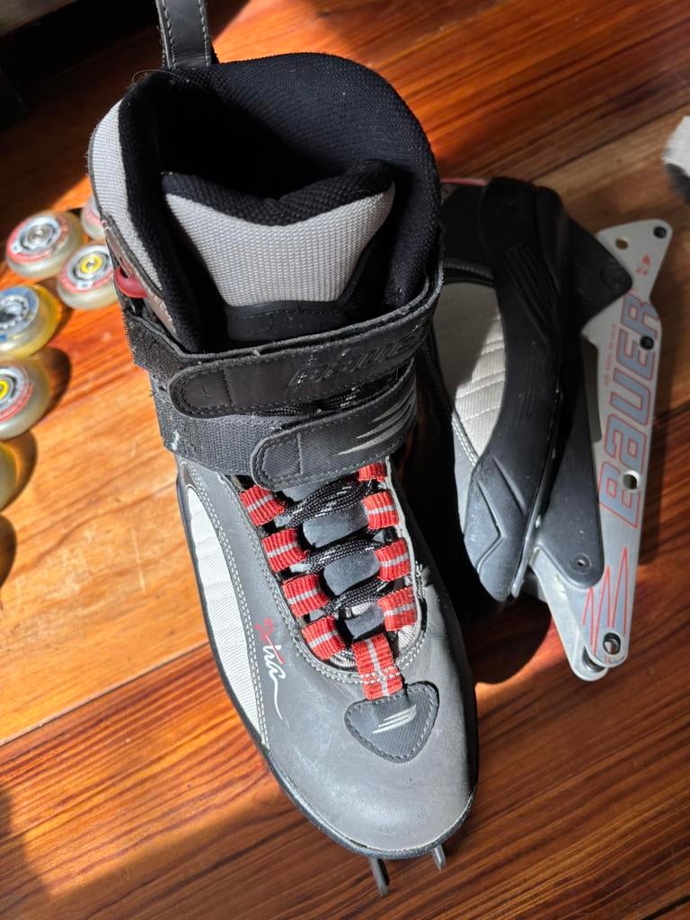 Bauer inline skates maat 45,5, Sport en Fitness, Skeelers, Ophalen of Verzenden, Zo goed als nieuw, Bauer