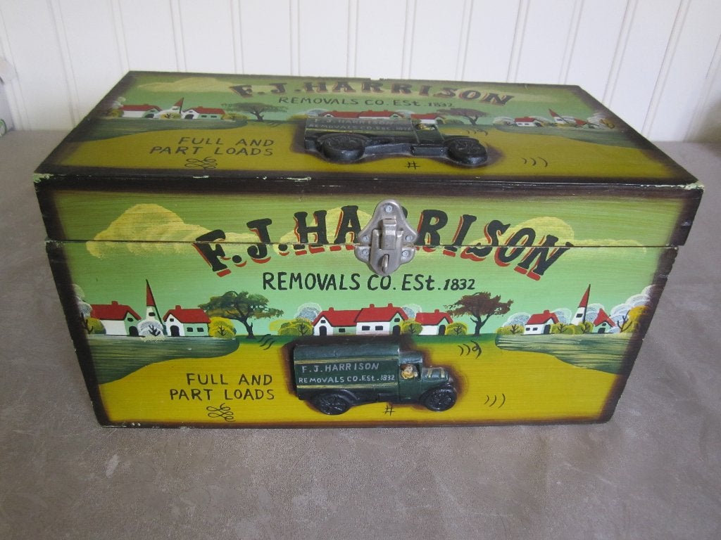 Houten F.J. Harrison opbergkist, Overige houtsoorten, Minder dan 50 cm, Gebruikt, Minder dan 50 cm